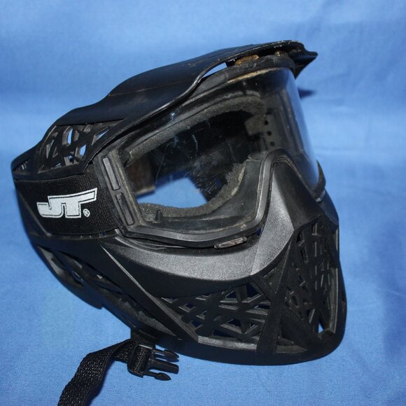 JT Elite Prime Full Coverage Paintball Mask Black - Vintage Style - Picture 3 of 7